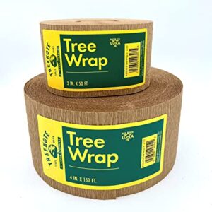 Treekote Brown Paper Tree Wrap - 4" x 150' Commercial Outdoor Use