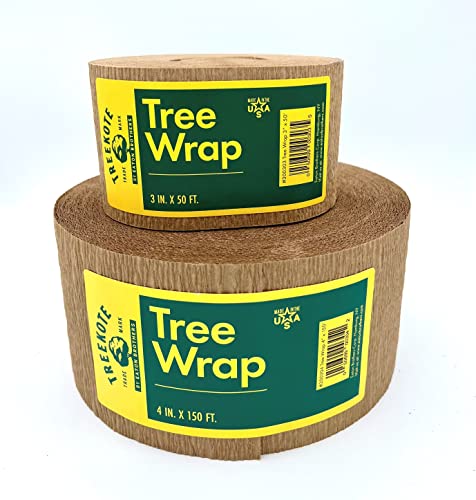 Treekote Brown Paper Tree Wrap - 4" x 150' Commercial Outdoor Use