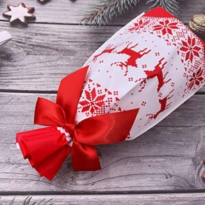 80 Pcs Red Bows Satin Ribbon Bows Christmas Bows with Twist Ties for Santa Gift Wrapping Christmas Party Decoration