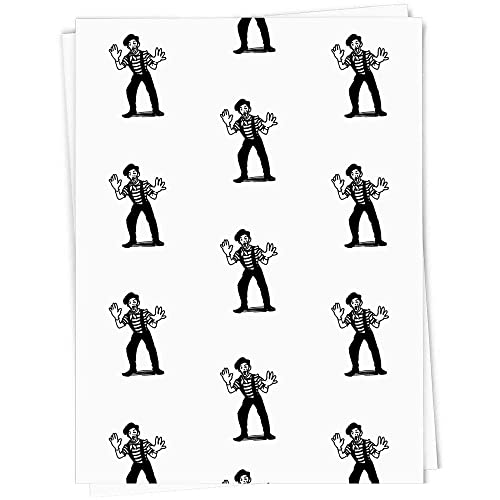 5 x A1 'Mime Artist' Gift Wrap/Wrapping Paper Sheets (GI00065823)