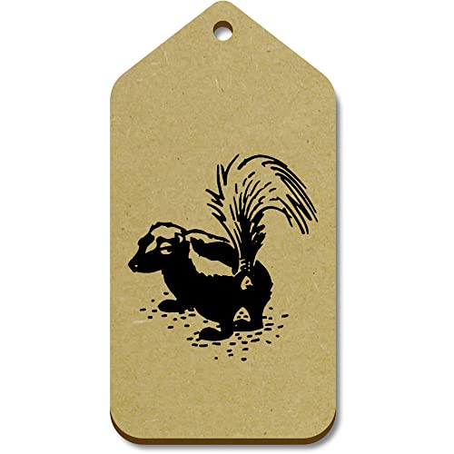 Azeeda 10 x Large 'Skunk' Wooden Gift Tags (TG00110875)