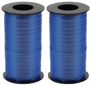 2-pack bundle – berwick splendorette crimped curling ribbon, 3/16-inch wide by 500-yard spools, royal blue