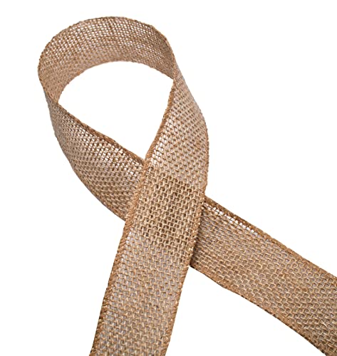 Value Ribbon by Morex 1252.40/10-004V Burlap 1.5" X 10 YD Wired Burlap Ribbon for Gift Wrapping, Natural Ribbons for Crafts, Birthday Gifts for Women and Men, Art Supplies for Party Decorations