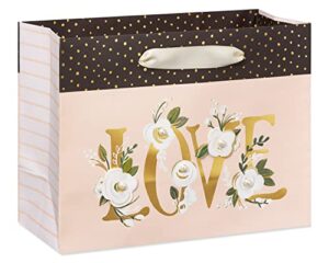 papyrus 9″ medium gift bag (love) for weddings, bridal showers, birthdays, baby showers and all occasions (1 bag)