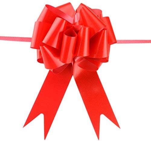 Star Quality Elegant Pull Bow for Gift Package Quality Elegant Pull Bow for Gift Package … (5 Inch, Christmas Red)