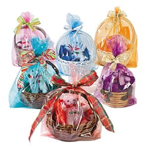 cellophane easter basket bag assortment (bulk set of 72) gift basket party supplies