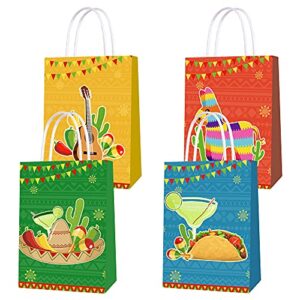 fiesta gift bags cinco de mayo birthday party favor bags mexican themed baby shower bridal shower party supplies(12pcs)