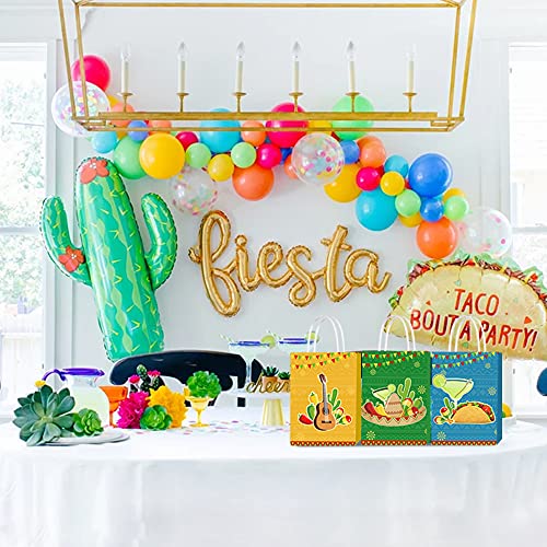 Fiesta Gift Bags Cinco De Mayo Birthday Party Favor Bags Mexican Themed Baby Shower Bridal Shower Party Supplies(12pcs)