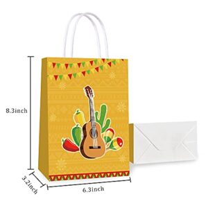 Fiesta Gift Bags Cinco De Mayo Birthday Party Favor Bags Mexican Themed Baby Shower Bridal Shower Party Supplies(12pcs)