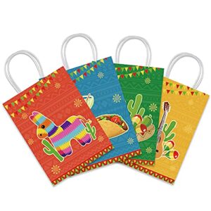 Fiesta Gift Bags Cinco De Mayo Birthday Party Favor Bags Mexican Themed Baby Shower Bridal Shower Party Supplies(12pcs)