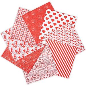 valentines tissue paper sheets bulk 80 sheets 20 * 20inch per sheet 8 designs 10 sheets each design pattern printed for boxes,wrapping bags and wine bottles
