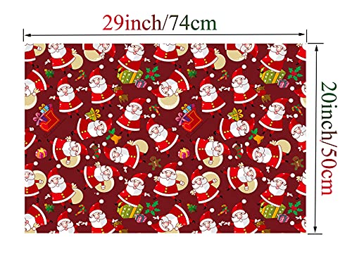 U'COVER Christmas Gift Wrapping Paper for Kids Boys Girls Baby Women Men Xmas Present Wrapping Paper 4 Style Christmas Santa Claus Snoman Tree Snowflake Deer Gift Wrap 12 FOLDED SHEET 20×29inch