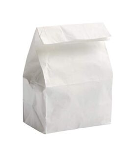 concession essentials – 4lb white paper bags – pack of 200 count – includes 2 bonus white cotton masks