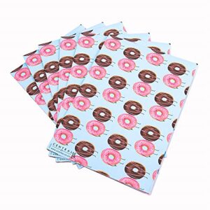 CENTRAL 23 - Blue Wrapping Paper - Donut Friends - Pink - 6 Sheets of Birthday Gift Wrap - for Girls Kids Women - Valentines Gift Wrap for Girlfriend Wife - Recyclable