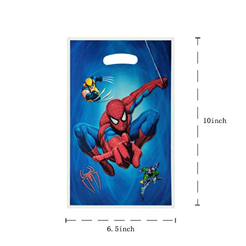 30pcs Spiderman gift bag, Spiderman theme party supplies, children's birthday party gift bag candy bag