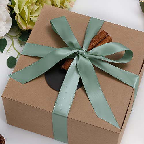 VATIN 8 x 8 x 4 inches Brown Paper Gift Box 12 Packs Gift Boxes with Lids for Gift Boxes Presents Perfect for Bridesmaid Gifts,Christmas,Wedding,Birthday Party Favor