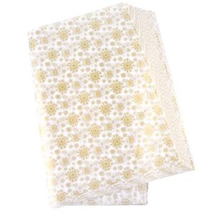 miahart 60 gold christmas snowflake tissue paper sheets 50x35cm christmas wrapping paper for diy and craft gift bags decorations(gold)