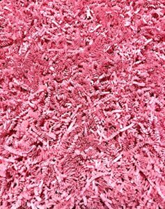 springfill light pink | crinkle cut paper shred for packaging, gift wrapping & basket filling | 1/2 lb | h&r supplies, 8 ounce (pack of 1)