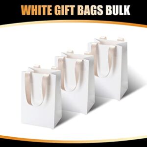 White Gift Bags, YACEYACE 10Pcs Kraft Paper Bags 8"x4.25"x10" White Paper Bags White Bags with Handles Paper Gift Gags White Paper Shopping Bags Merchandise Bags Goodie Bags Boutique Bags Retail Bags Party Bags Gift Bags