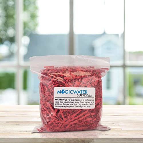 MagicWater Supply Crinkle Cut Paper Shred Filler (2 oz) for Gift Wrapping & Basket Filling - Red