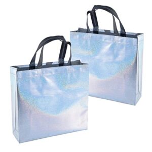 focciup 12 pcs non-woven reusable gift bags birthday bag with handles favor bags for party christmas