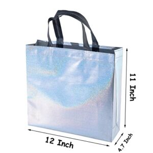 FOCCIUP 12 Pcs Non-woven Reusable Gift Bags Birthday Bag with handles Favor Bags for Party Christmas