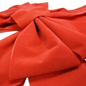 Black Duck Brand Set of 2 Red Velvet Bows 26" Long 10" Wide 10 Loop Holiday/Christmas Bows!