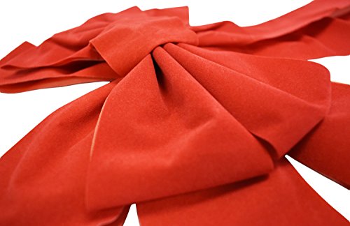 Black Duck Brand Set of 2 Red Velvet Bows 26" Long 10" Wide 10 Loop Holiday/Christmas Bows!