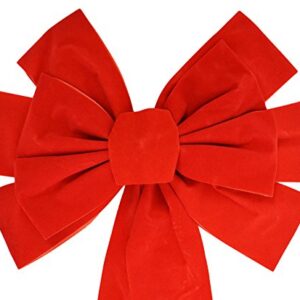 Black Duck Brand Set of 2 Red Velvet Bows 26" Long 10" Wide 10 Loop Holiday/Christmas Bows!