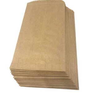 Royal7 200 Pack 6.25" x 11" Inches Brown Kraft Paper Bags, Arts Sewing Crafts Cellophane Wrap Flat Merchandise Bags