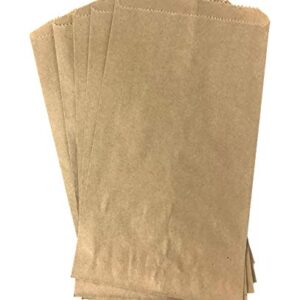 Royal7 200 Pack 6.25" x 11" Inches Brown Kraft Paper Bags, Arts Sewing Crafts Cellophane Wrap Flat Merchandise Bags