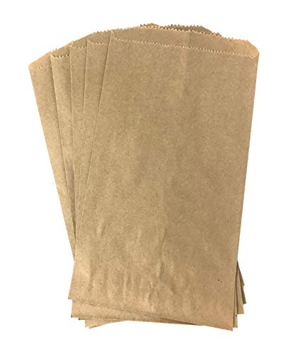 Royal7 200 Pack 6.25" x 11" Inches Brown Kraft Paper Bags, Arts Sewing Crafts Cellophane Wrap Flat Merchandise Bags