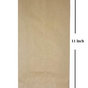 Royal7 200 Pack 6.25" x 11" Inches Brown Kraft Paper Bags, Arts Sewing Crafts Cellophane Wrap Flat Merchandise Bags