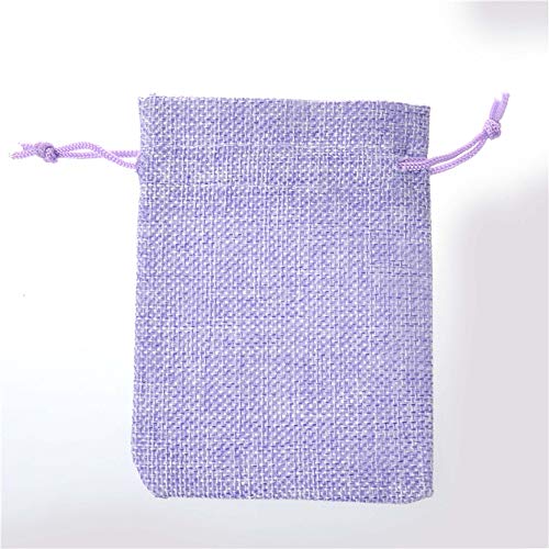 Tvoip 30Pack Burlap Bags with Drawstring Gift Bags Jewelry Pouch for Wedding Party and DIY Craft (Light Purple, 4 x 5.5 Inch)