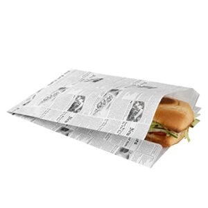 bag tek newsprint paper french fry / snack bag – 7″ x 3″ x 11″ – 100 count box
