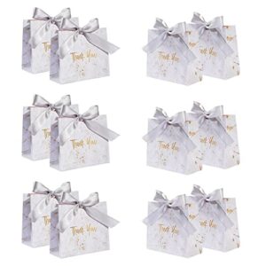 30pcs small thank you bags,mini thank you gift bags paper party favor bag with bow ribbon,gift bags small size for birthday baby shower wedding favor