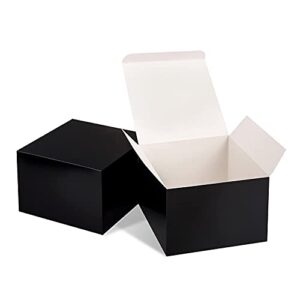 geftol gift box 20 pack 6 x 6 x 4 inches fold box paper gift box bridesmaids proposal box for bridal birthday party christmas（black）