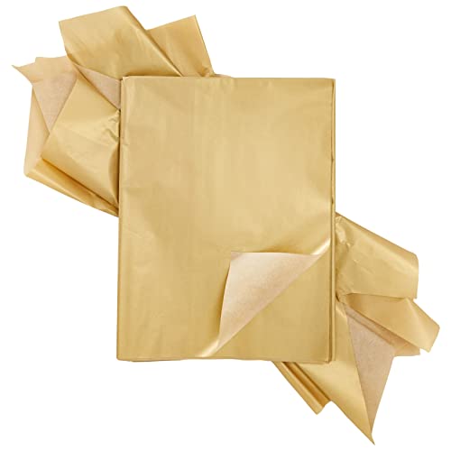 Gold Tissue Paper for Gift Wrapping Bags and Birthday Party (60 Sheets, 20 x 26 in)