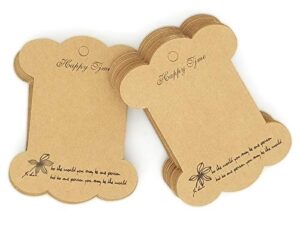jsm 36 x wrapping cards yarn cards for ribbons, craft diy sewing storage(natural brown paper, 4 x 3 inch)