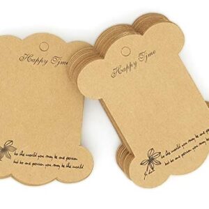 JSM 36 x Wrapping Cards Yarn Cards for Ribbons, Craft DIY Sewing Storage(Natural Brown Paper, 4 x 3 inch)