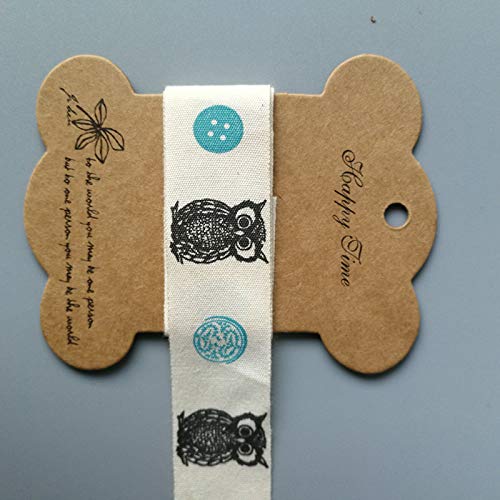 JSM 36 x Wrapping Cards Yarn Cards for Ribbons, Craft DIY Sewing Storage(Natural Brown Paper, 4 x 3 inch)