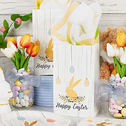 BLUE PANDA Rustic Spring Gift Bags for Easter Party Favors, Goody Bags for Kids (36 Pack)