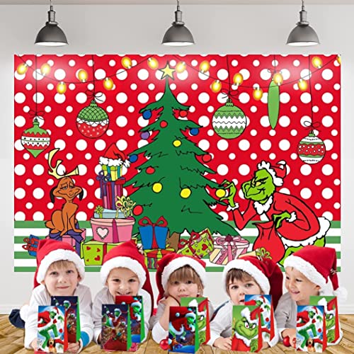 NA 24pcs Grinch Goody Bags Christmas Gift Bags for Grinch Birthday Party Decorations Supplies Decor