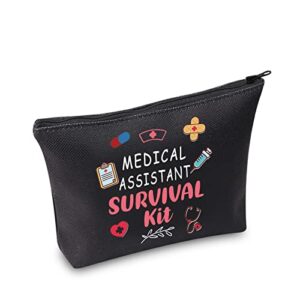 tsotmo nurse gift doctor assistant gift medical assistant survival kit cosmetic bags gift medical assistant graduation retirement makeup bag gift medical gift (medical blk)