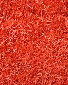 magicwater supply soft & thin cut crinkle paper shred filler (1/2 lb) for gift wrapping & basket filling – orange