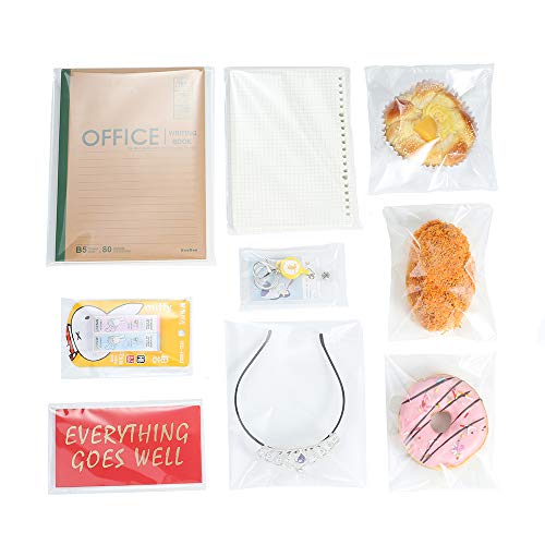 LISM 1000 Pack 4" x 7" Thick 1.6Mil Clear Resealable Cello Self Adhesive Seal Bags Packing Bakery Cookie Cards Gifts Cellophane Poly Bags