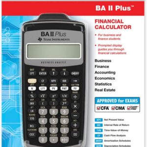 Texas Instruments BA II Plus Financial Calculator, Black Medium