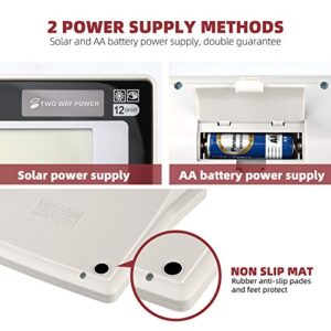 Calculator, Calculators Large Display and Buttons, Solar Battery Dual Power, Big Button 12 Digit Large LCD Display