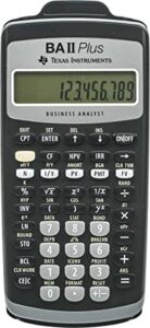 texbaiiplus – texas instruments ba-ii plus adv. financial calculator