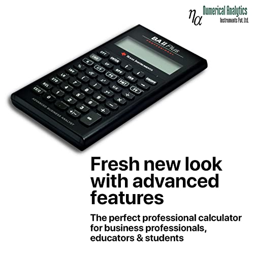 Texas Instruments BA II Plus Professional Financial Calculator Silver 9.8 Inch